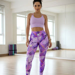 Cargar imagen en el visor de la galería, LEGGING COLOMBIANA PRINT SMART ACTIVE - LILA LUX