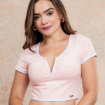 Cargar imagen en el visor de la galería, CROP M/C SPORTY BRASILERO ROSA