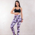 Cargar imagen en el visor de la galería, LEGGING BRASILERA PRINT SMART BIOACTIVE-PURPLE FITNESS