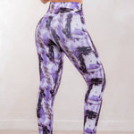 Cargar imagen en el visor de la galería, LEGGING BRASILERA PRINT SMART BIOACTIVE-PURPLE FITNESS