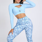 Cargar imagen en el visor de la galería, LEGGING COLOMBIANA PRINT SMART ACTIVE - BLUE SKY
