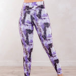 Cargar imagen en el visor de la galería, LEGGING BRASILERA PRINT SMART BIOACTIVE-PURPLE FITNESS