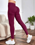 Cargar imagen en el visor de la galería, LEGGING C/E SEAMLESS MWFG-012 GUINDA
