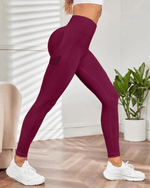 Cargar imagen en el visor de la galería, LEGGING C/E SEAMLESS MWFG-012 GUINDA
