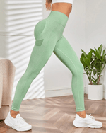 Cargar imagen en el visor de la galería, LEGGING C/E SEAMLESS MWFG-011 VERDE
