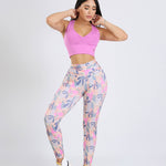 Cargar imagen en el visor de la galería, LEGGING COLOMBIANA PRINT SMART ACTIVE-ROSA PASTEL