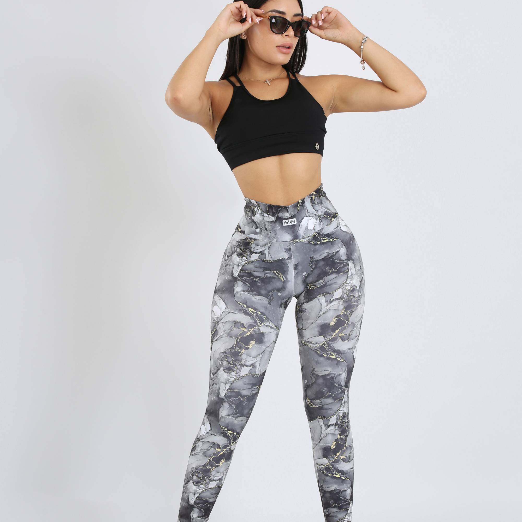 LEGGING COLOMBIANA PRINT SMART ACTIVE- BLACK GOLD