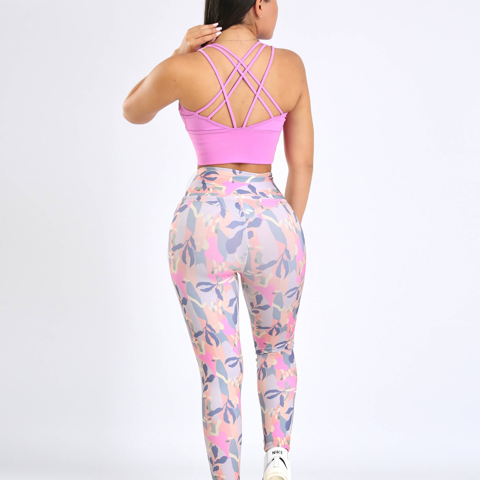 LEGGING COLOMBIANA PRINT SMART ACTIVE-ROSA PASTEL