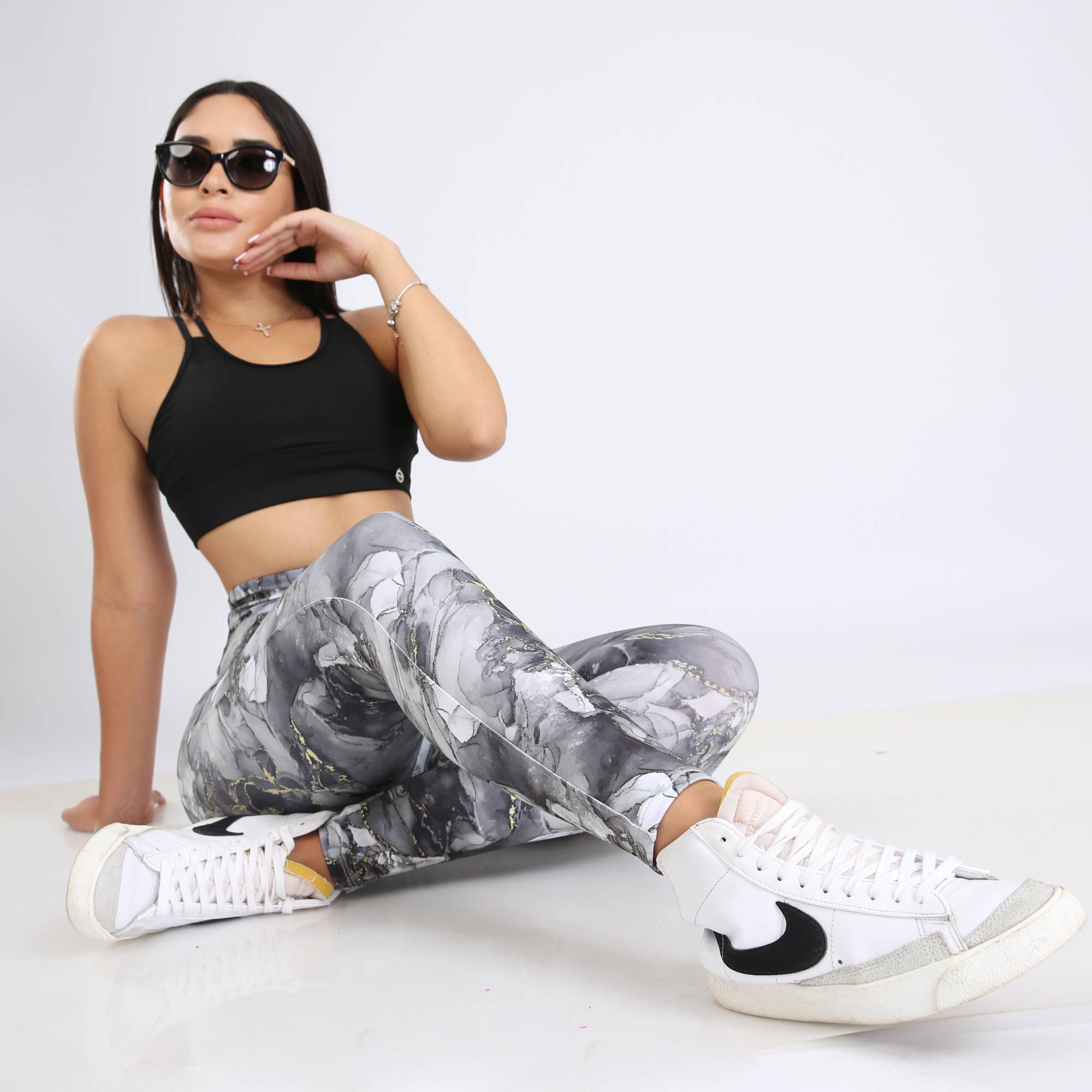 LEGGING COLOMBIANA PRINT SMART ACTIVE- BLACK GOLD